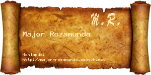 Major Rozamunda névjegykártya